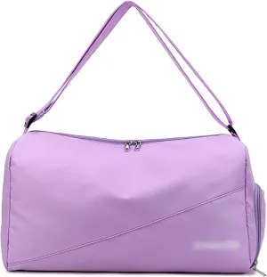 Gym Sports Bag for Men Women, Waterproof Travel Duffle Bag with Shoes Compartment and Wet Pocket,Weekender Overnight Packable Duffle Bag,D