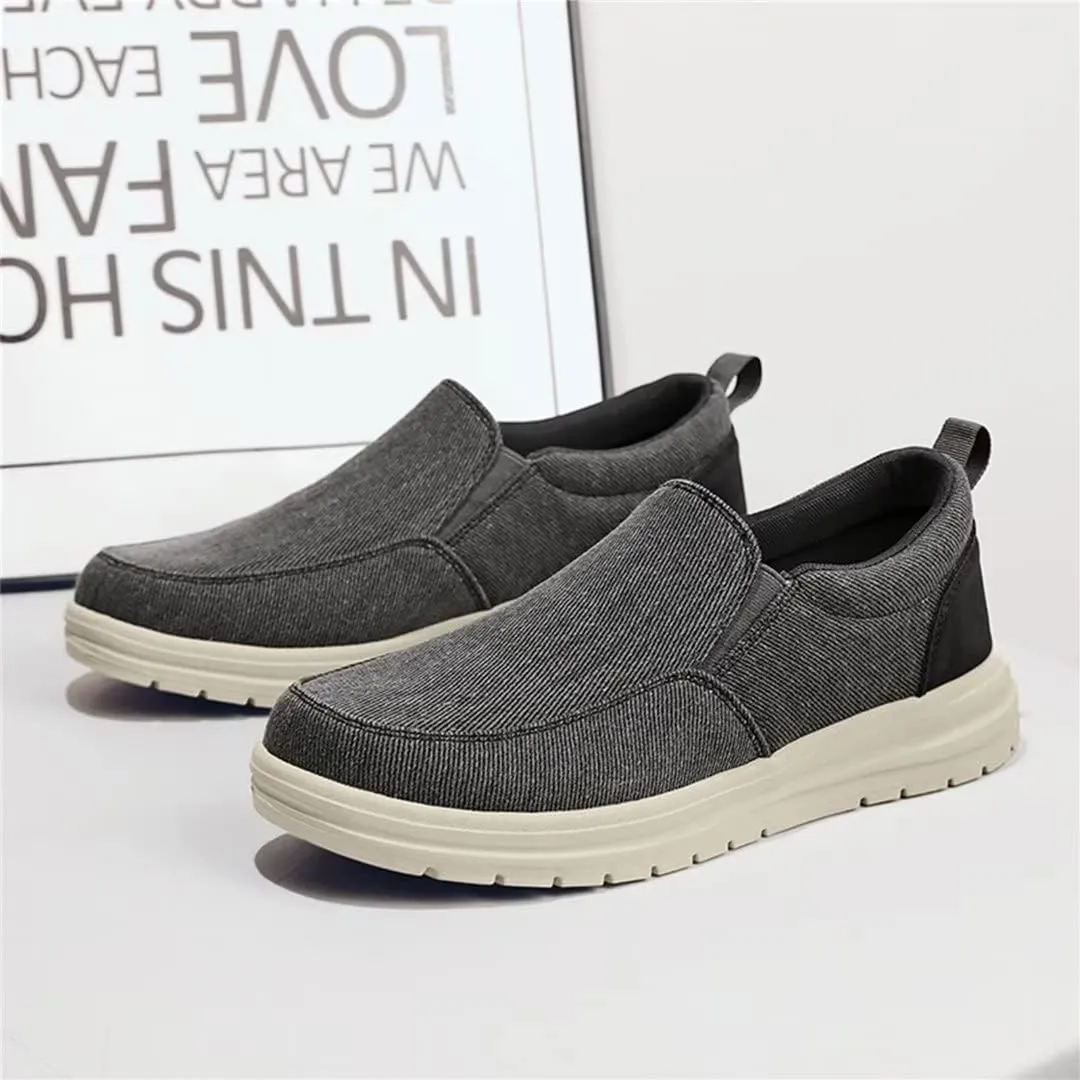 Jakcuz Men's Casual Slip on Loafers Cushion Lightweight Canvas Breathable Walking Driving Shoes