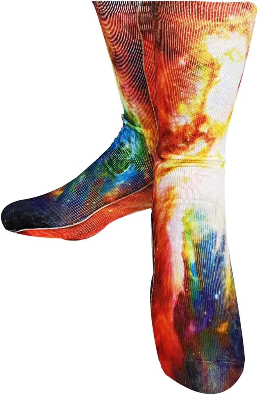 KACOLOR Funny Unisex Men Socks Novelty Crazy 3D Printed Compression Long Socks