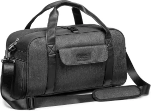 Kinmac Travel Duffel Totes Bag, Sports Gym Bag Weekender Overnight Bag, Black (Duffel Style)
