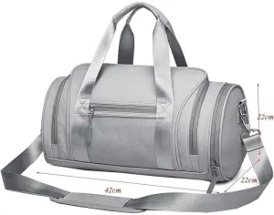 KouRy Waterproof Sports Gym Bag with Shoes Compartment Travel Duffel Bag for Men and Women,Fitness Yoga Training BagMultifunctional Gym Bag (Pink)