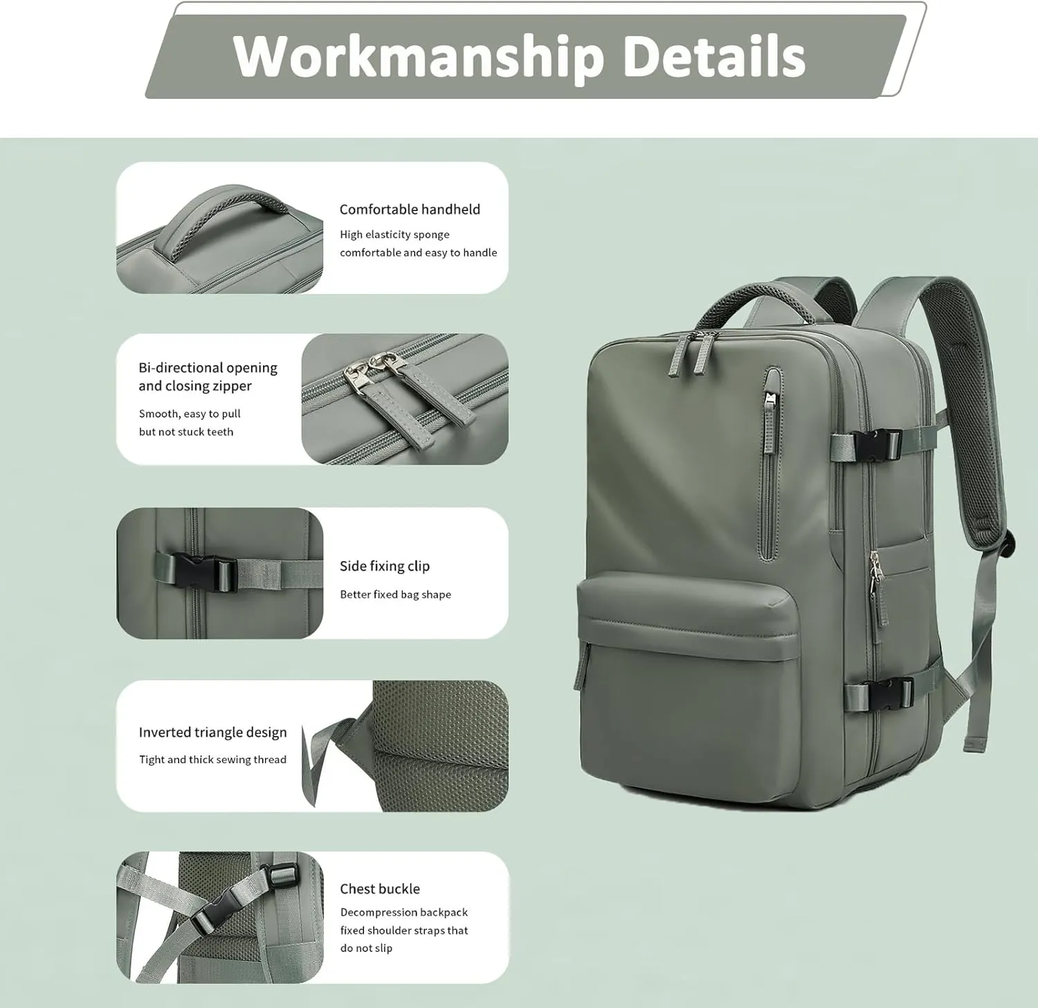 Large Travel Backpack for Women 40L Scalable Waterproof 16" Laptop Backpack Shoes Compartment Hiking Gym Backpack College Rucksack with USB Charging Port