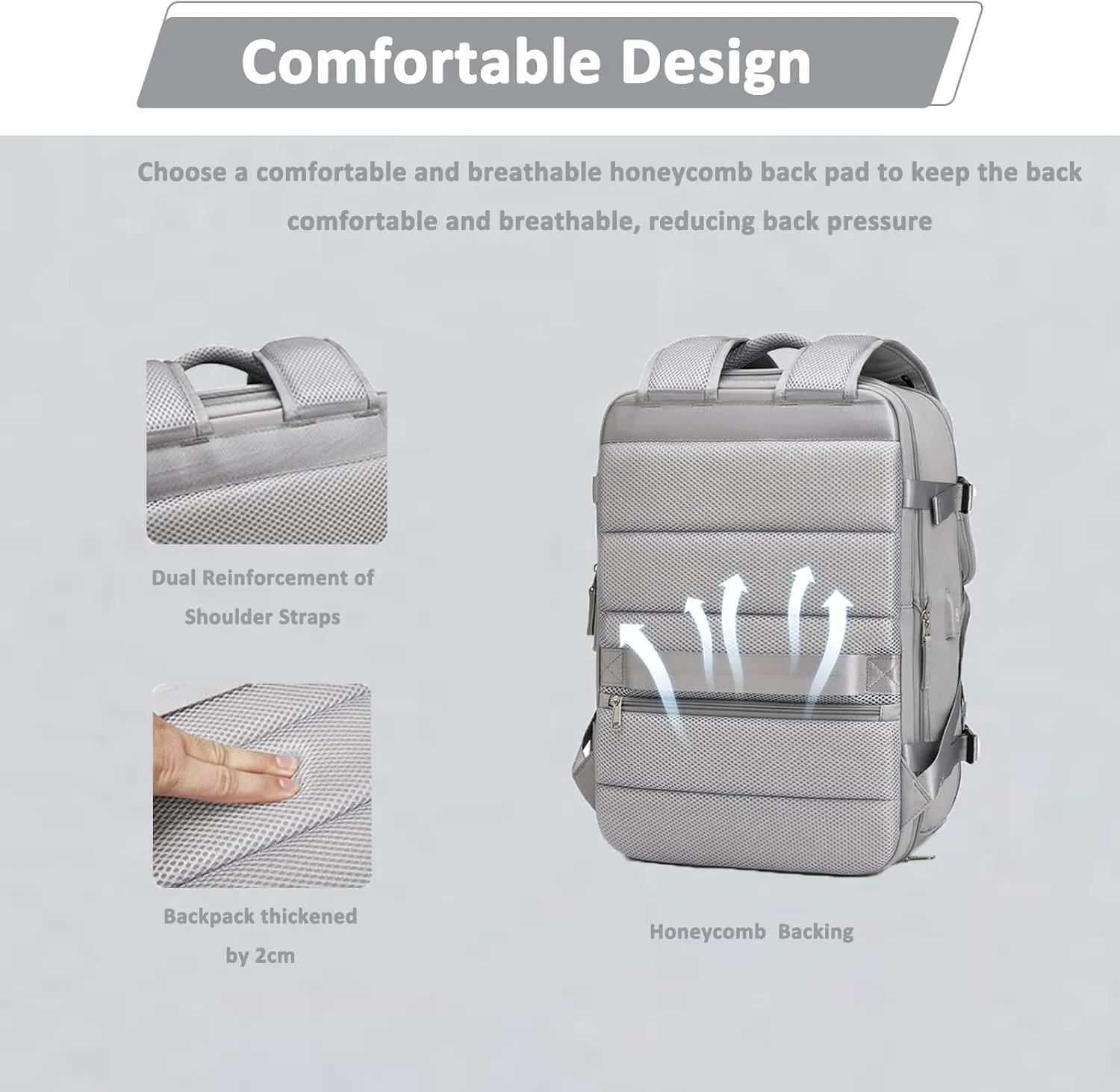 Large Travel Backpack for Women 40L Scalable Waterproof 16" Laptop Backpack Shoes Compartment Hiking Gym Backpack College Rucksack with USB Charging Port