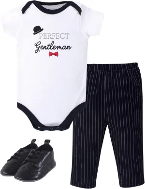 Little Treasure Unisex Baby Cotton Bodysuit, Pant and Shoe Set