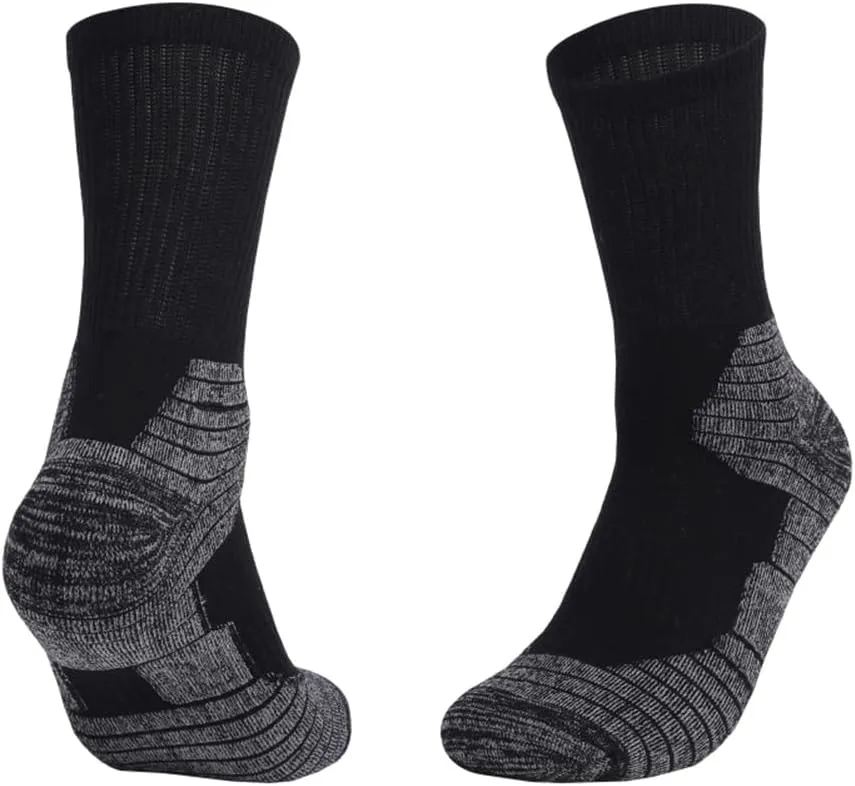 Men's Work Socks Cotton Crew Cushioned Socks Ankle Protection 6 Pairs