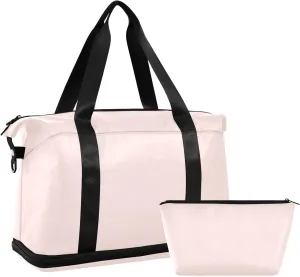Misty Rose Weekender Bags for Women Travel Duffel Bags with Shoe Compartment Overnight Bag Carry on Sports Duffel Bag with Toiletry Bag for Travel/Business/Gift Miy Rose