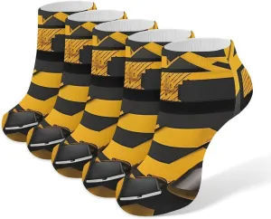 Mustard Yellow Ankle Socks Soft Breathable No Show Socks Comfortable Cotton Low Cut Casual Socks for Women Men 5 Pairs