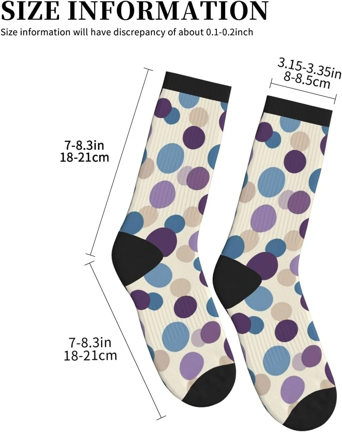 Novelty Crew Socks Casual Athletic Crazy Dress Socks Fun Colorful Graphic Crew Tube Socks Mid-Calf Funny Socks