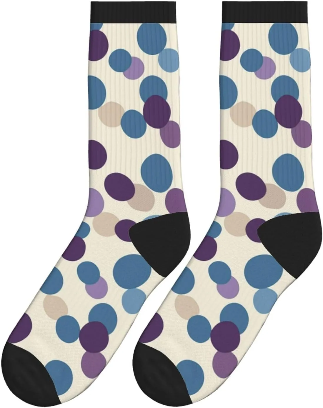 Novelty Crew Socks Casual Athletic Crazy Dress Socks Fun Colorful Graphic Crew Tube Socks Mid-Calf Funny Socks