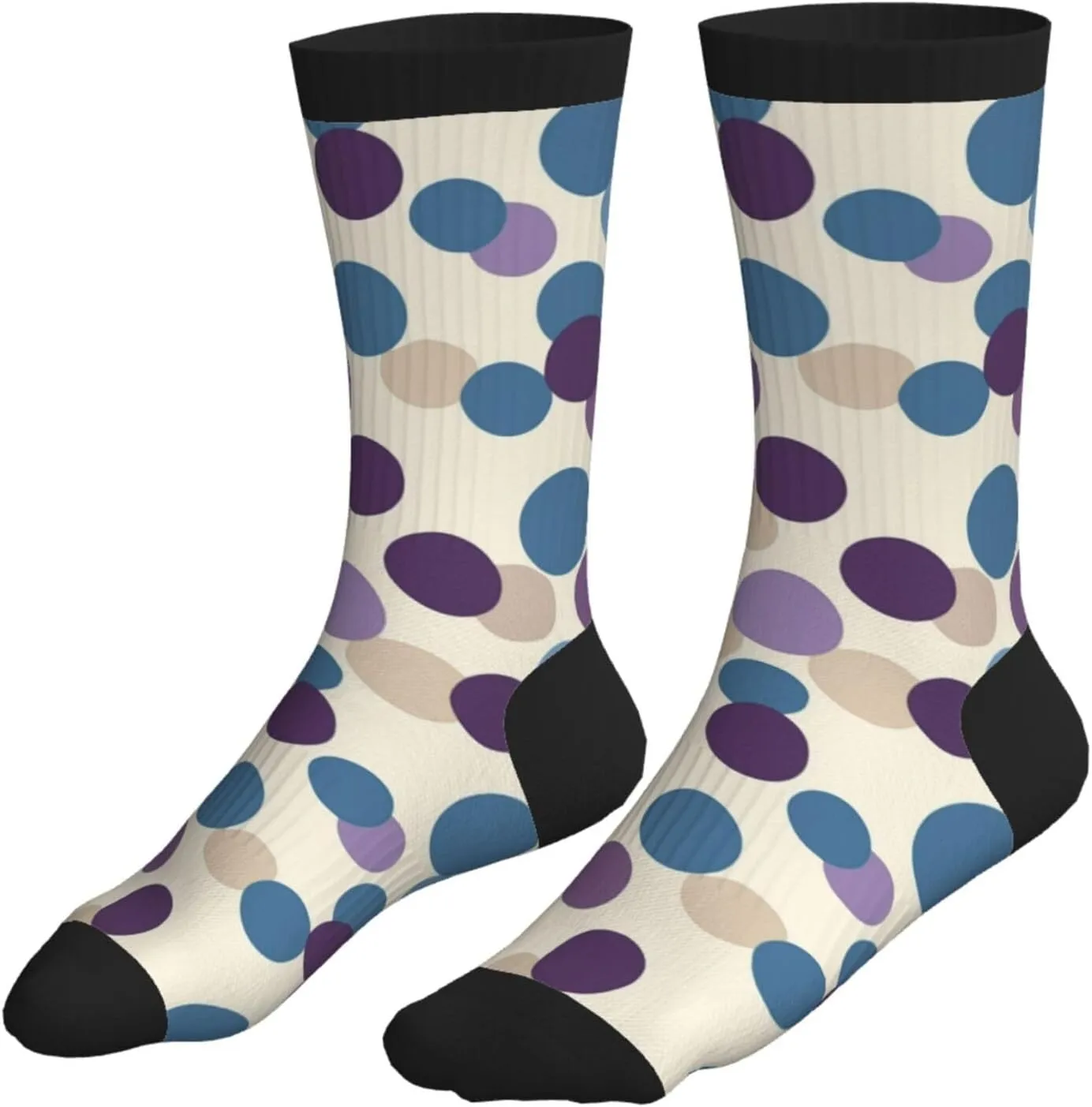 Novelty Crew Socks Casual Athletic Crazy Dress Socks Fun Colorful Graphic Crew Tube Socks Mid-Calf Funny Socks