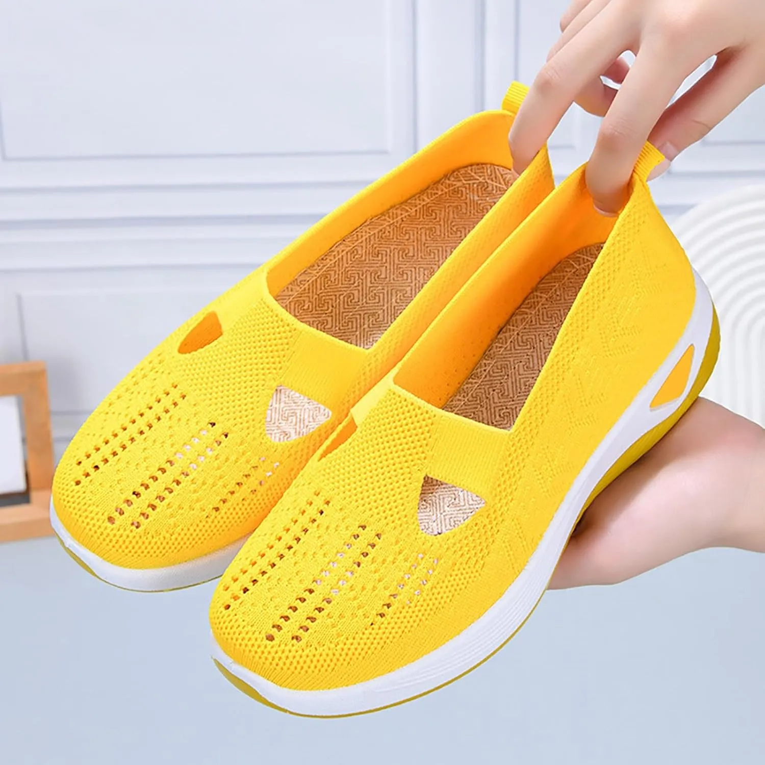 Orthopedic Shoes for Women Woven Orthopedic Tennis Shoes Men Fashion Casual Black Shoes Chunky Sneakers Platform Tennis Shoe Cross Trainer Shoe