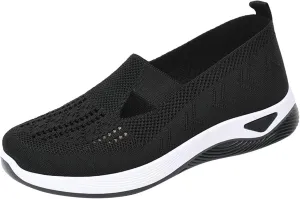 Orthopedic Slip On Loafers for Women with Arch Support Comfortable Walking Shoes Casual Sneakers for Plantar Fasciitis Foot Heel Pain Relief Swollen Feet