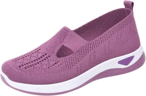 Orthopedic Slip On Loafers for Women with Arch Support Comfortable Walking Shoes Casual Sneakers for Plantar Fasciitis Foot Heel Pain Relief Swollen Feet