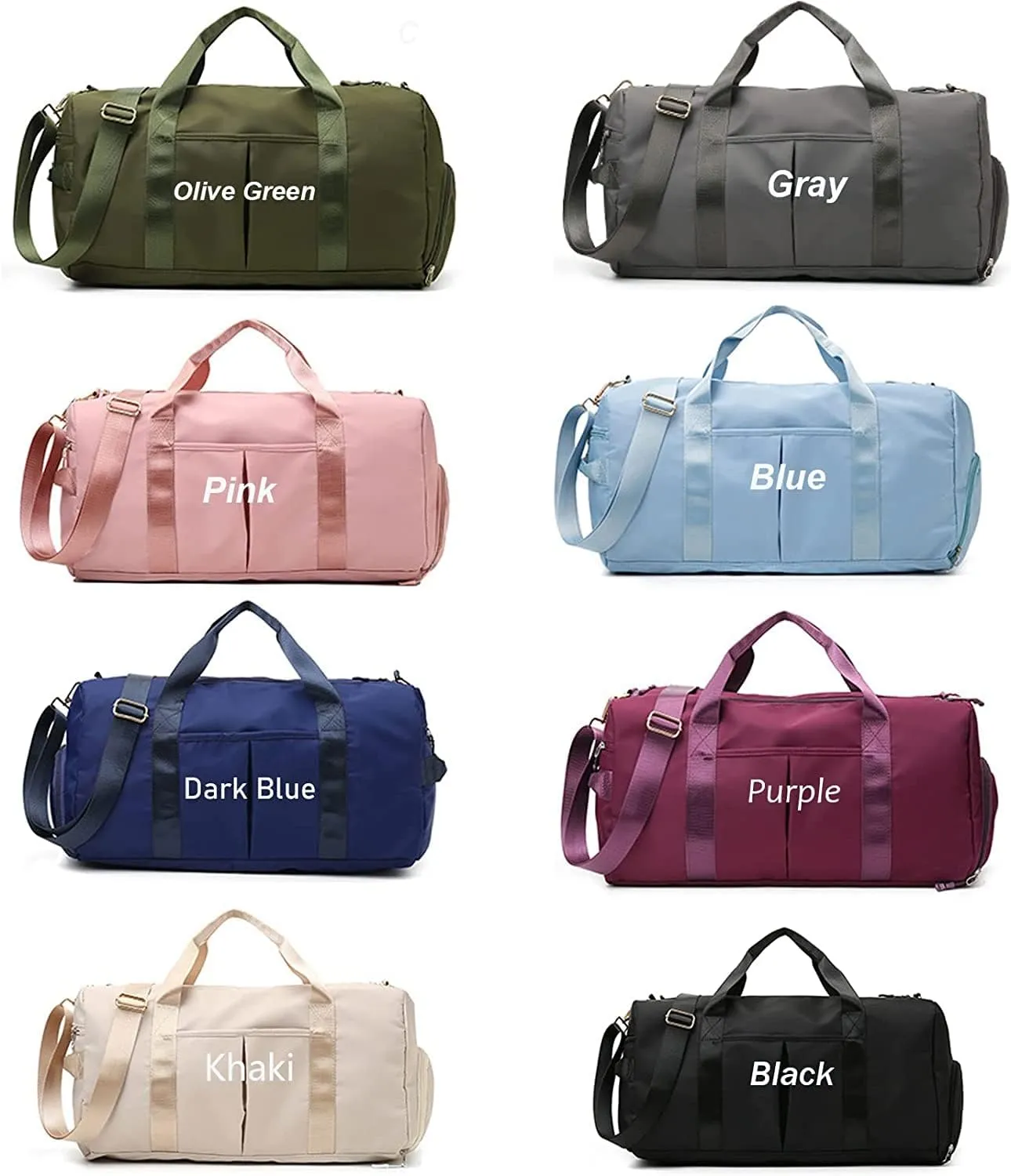 Personalized Duffle Bag, Custom Name Dance Bag for Girls, Personalized Embroidered Sports Gym Bag with Shoes Compartment for Women Girls (Red)