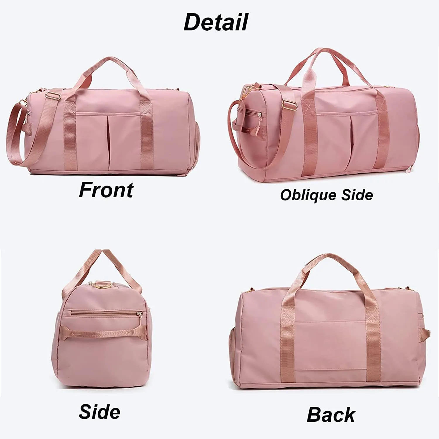 Personalized Duffle Bag, Custom Name Dance Bag for Girls, Personalized Embroidered Sports Gym Bag with Shoes Compartment for Women Girls (Red)