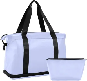 Powder Blue Weekender Bags for Women Travel Duffel Bags with Shoe Compartment Overnight Bag Carry on Sports Duffel Bag with Toiletry Bag for Travel/Business/Gift Powder Blue