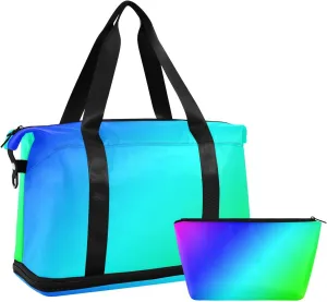 Rainbow Weekender Bags for Women Travel Duffel Bags with Shoe Compartment Overnight Bag Carry on Sports Duffel Bag with Toiletry Bag for Travel/Business/Gift Rainbow 01