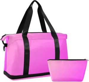 Rosy Brown Purple Weekender Bags for Women Travel Duffel Bags with Shoe Compartment Overnight Bag Carry on Sports Duffel Bag with Toiletry Bag for Travel/Business/Gift Rosy Brown Purple 01