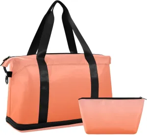 Rosy Brown Red Weekender Bags for Women Travel Duffel Bags with Shoe Compartment Overnight Bag Carry on Sports Duffel Bag with Toiletry Bag for Travel/Business/Gift Rosy Brown Red 02