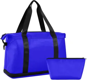 Royal Blue Weekender Bags for Women Travel Duffel Bags with Shoe Compartment Overnight Bag Carry on Sports Duffel Bag with Toiletry Bag for Travel/Business/Gift Royal Blue 01