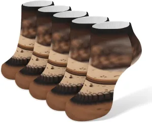 Sharpened Wood Ankle Socks Soft Breathable No Show Socks Comfortable Cotton Low Cut Casual Socks for Women Men 5 Pairs