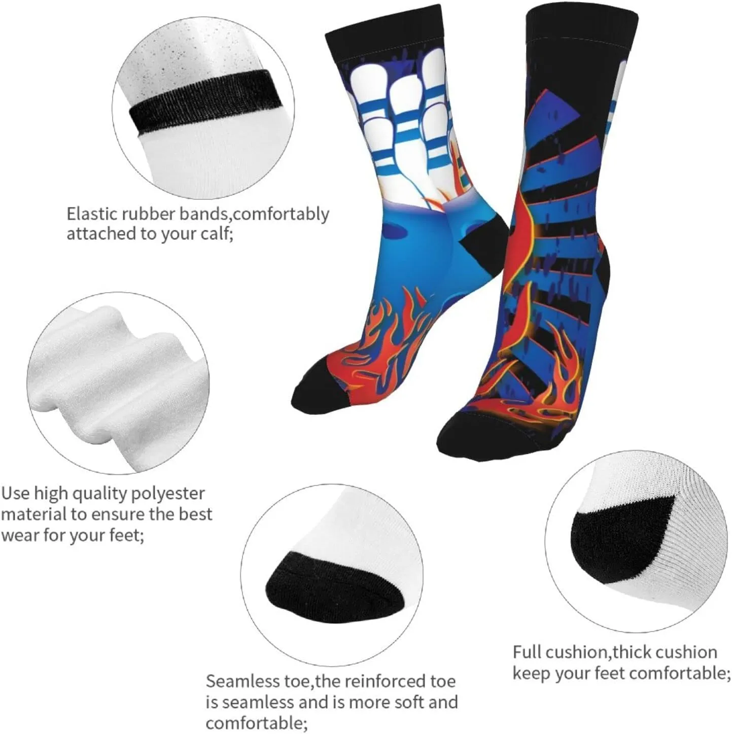 Sigouyinei Casual Funny Funky Novelty Socks For Men Women