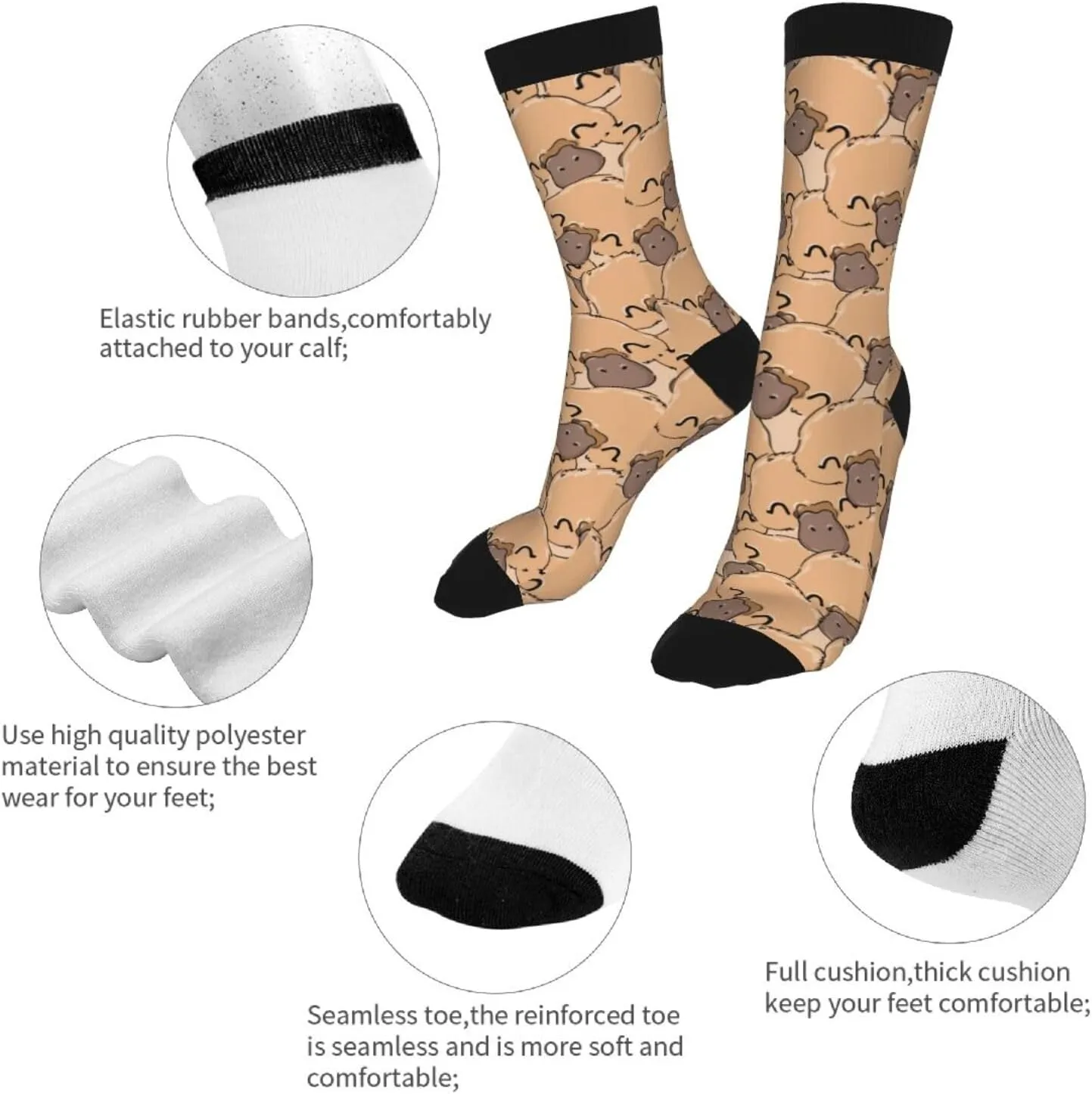 Sigouyinei Casual Funny Funky Novelty Socks For Men Women