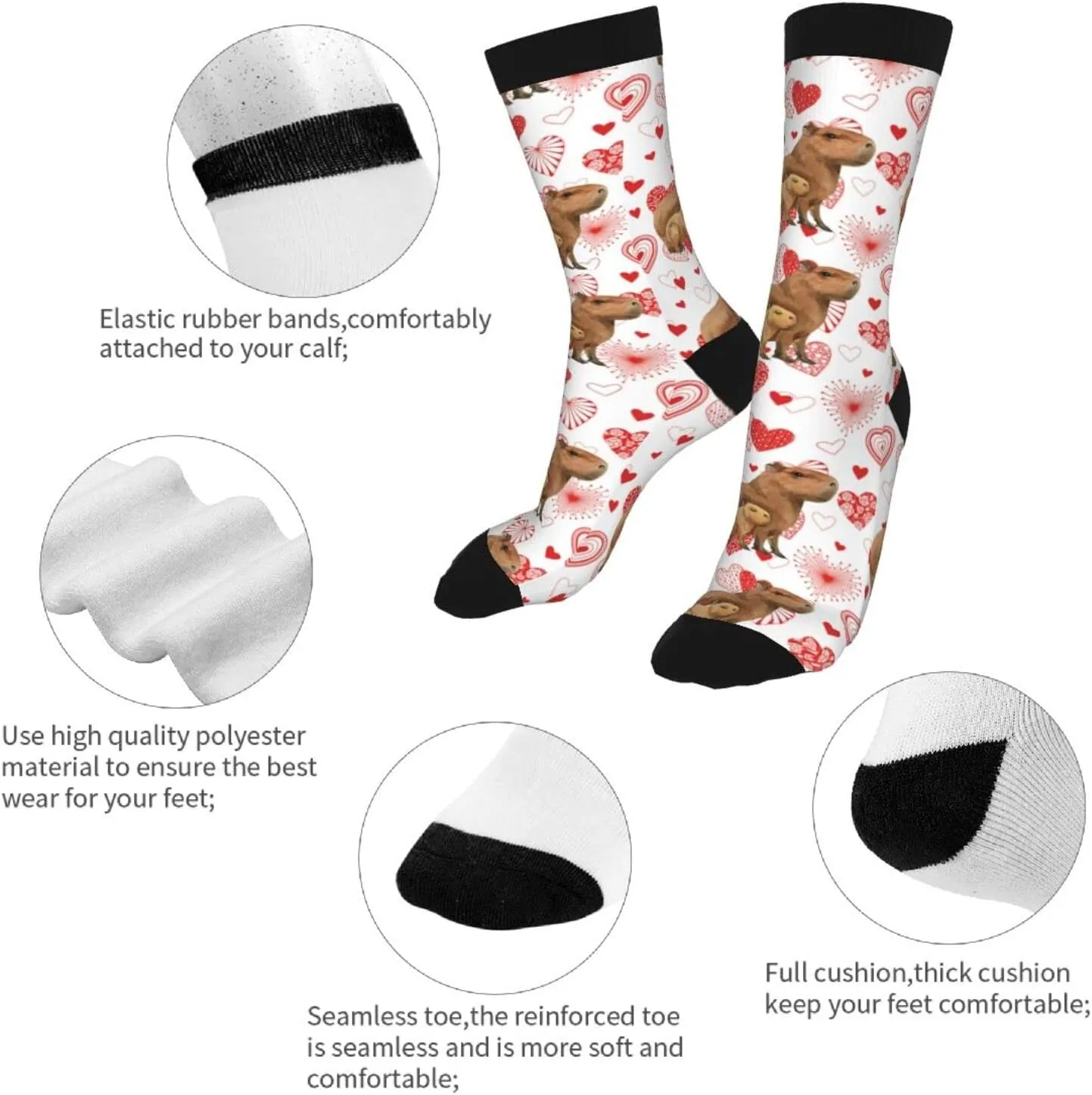 Sigouyinei Casual Funny Funky Novelty Socks For Men Women