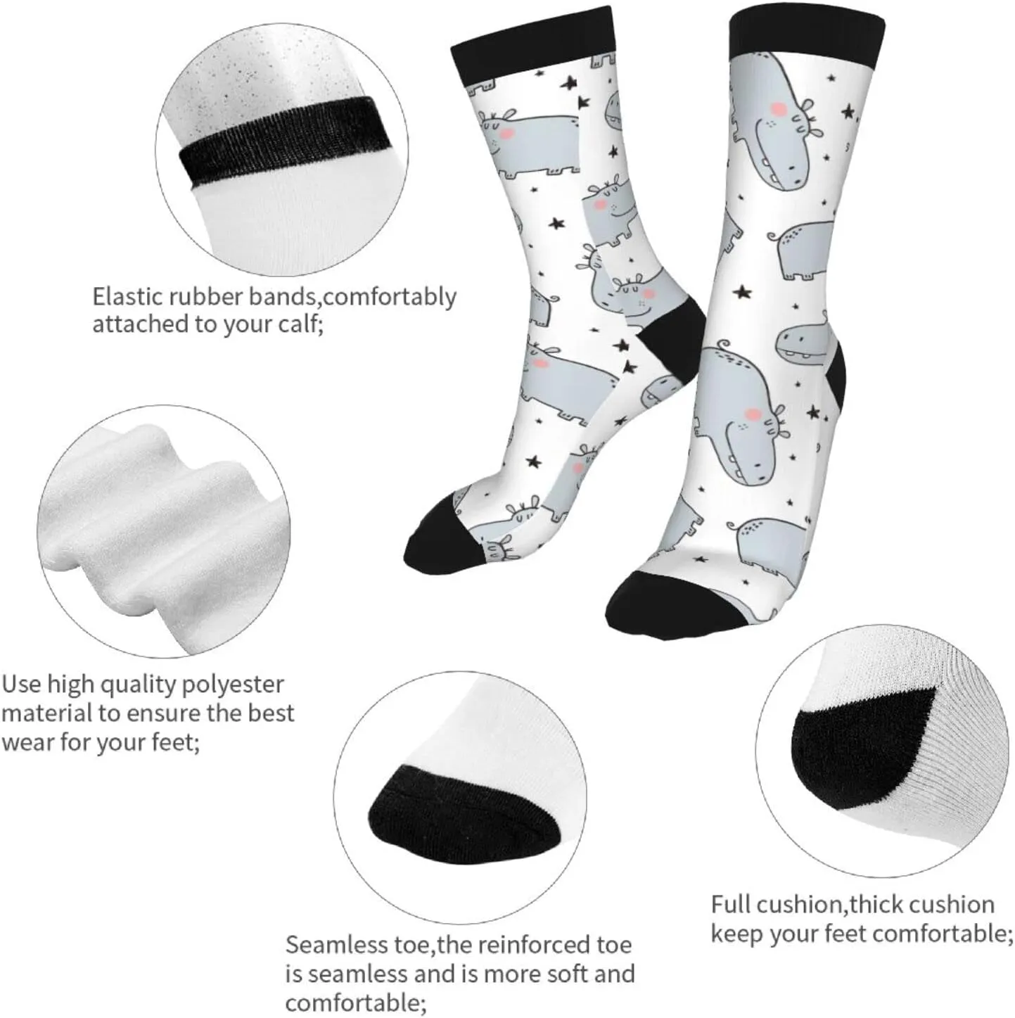 Sigouyinei Casual Funny Funky Novelty Socks For Men Women