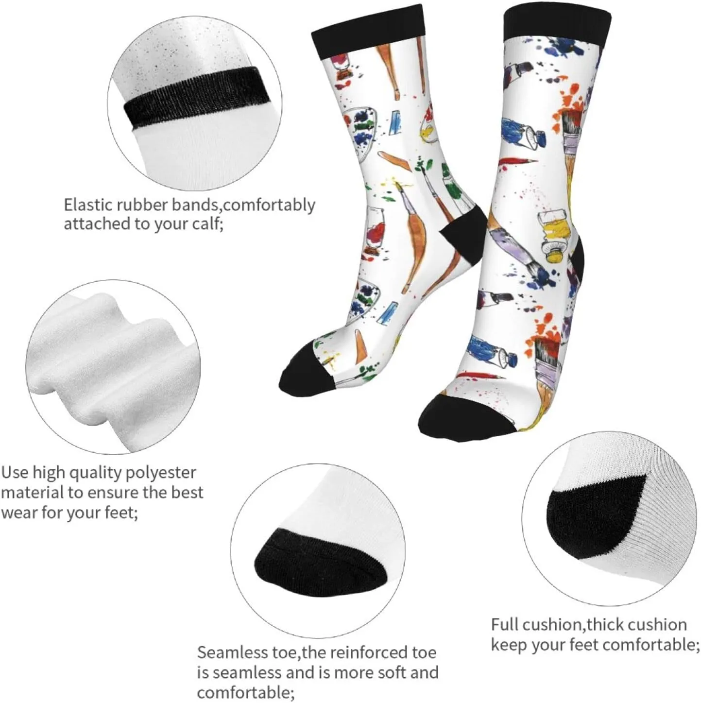 Sigouyinei Casual Funny Funky Novelty Socks For Men Women