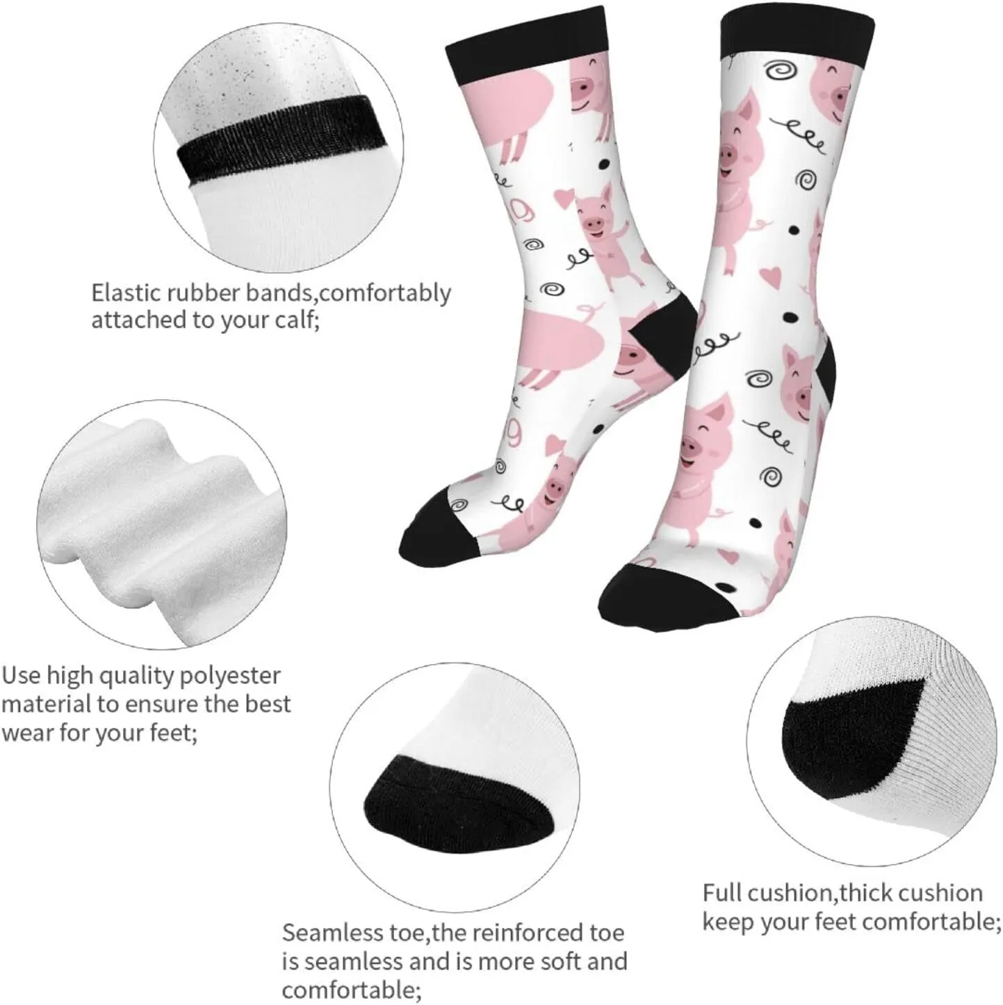 Sigouyinei Men'S Women'S Sports Fun Fancy Novelty Socks