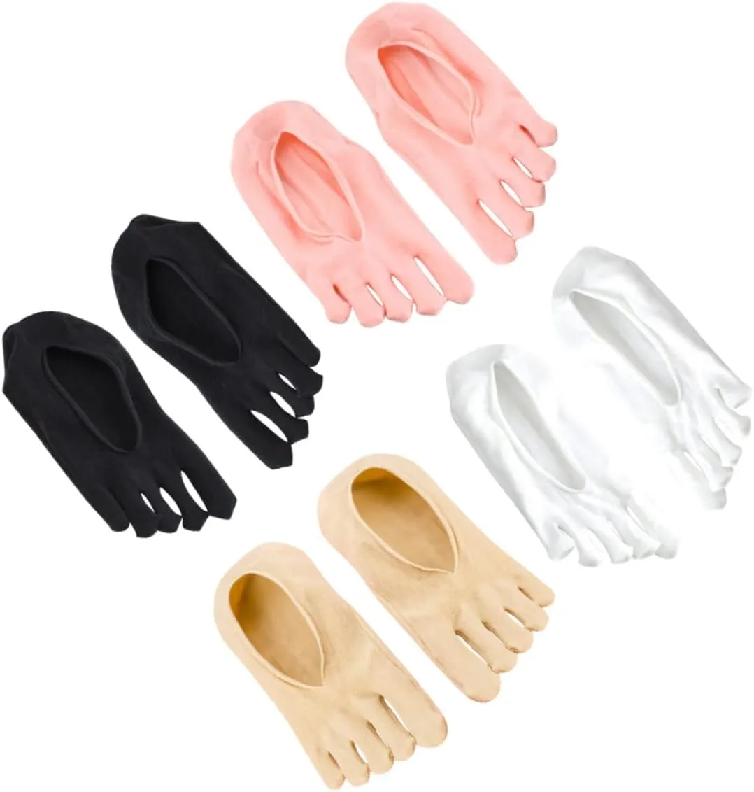 Silicone Toe Separated Socks 5-toe Socks Women Non Slip No Show Breathable Prevent