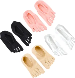 Silicone Toe Separated Socks 5-toe Socks Women Non Slip No Show Breathable Prevent