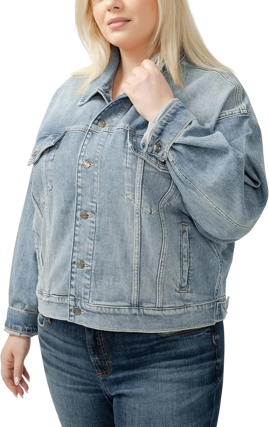 Silver Jeans Co. Women's Plus Size Denim Jacket