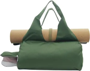Small Gym Bag for Women with Shoe Compartment & Wet Pocket Sports Travel Duffel Bag,Yoga Gym Totes With Mat Holder,Waterproof Carry On Weekender Overnight Bag, Green, Gym Duffel Bag With Shoe