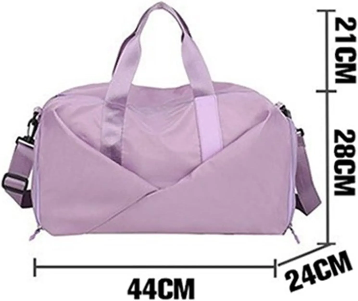 Sports Duffel Bags Gym Travel Bag Women's Nylon Waterproof Yoga Fitness Sport Bags With Shoes Compartment Large Capacity Training Handbag XA193L(Pink)
