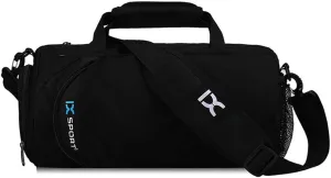 Sports Gym Bag with Wet Pocket & Shoes Compartment,Travel Duffel Bag for Men and Women for Sports/Gyms/Weekend Getaway., Black