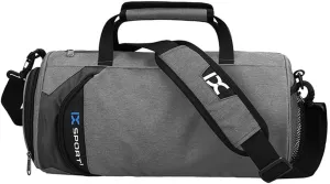 Sports Gym Bag with Wet Pocket & Shoes Compartment,Travel Duffel Bag for Men and Women for Sports/Gyms/Weekend Getaway., Dark Grey