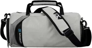 Sports Gym Bag with Wet Pocket & Shoes Compartment,Travel Duffel Bag for Men and Women for Sports/Gyms/Weekend Getaway., Light Grey