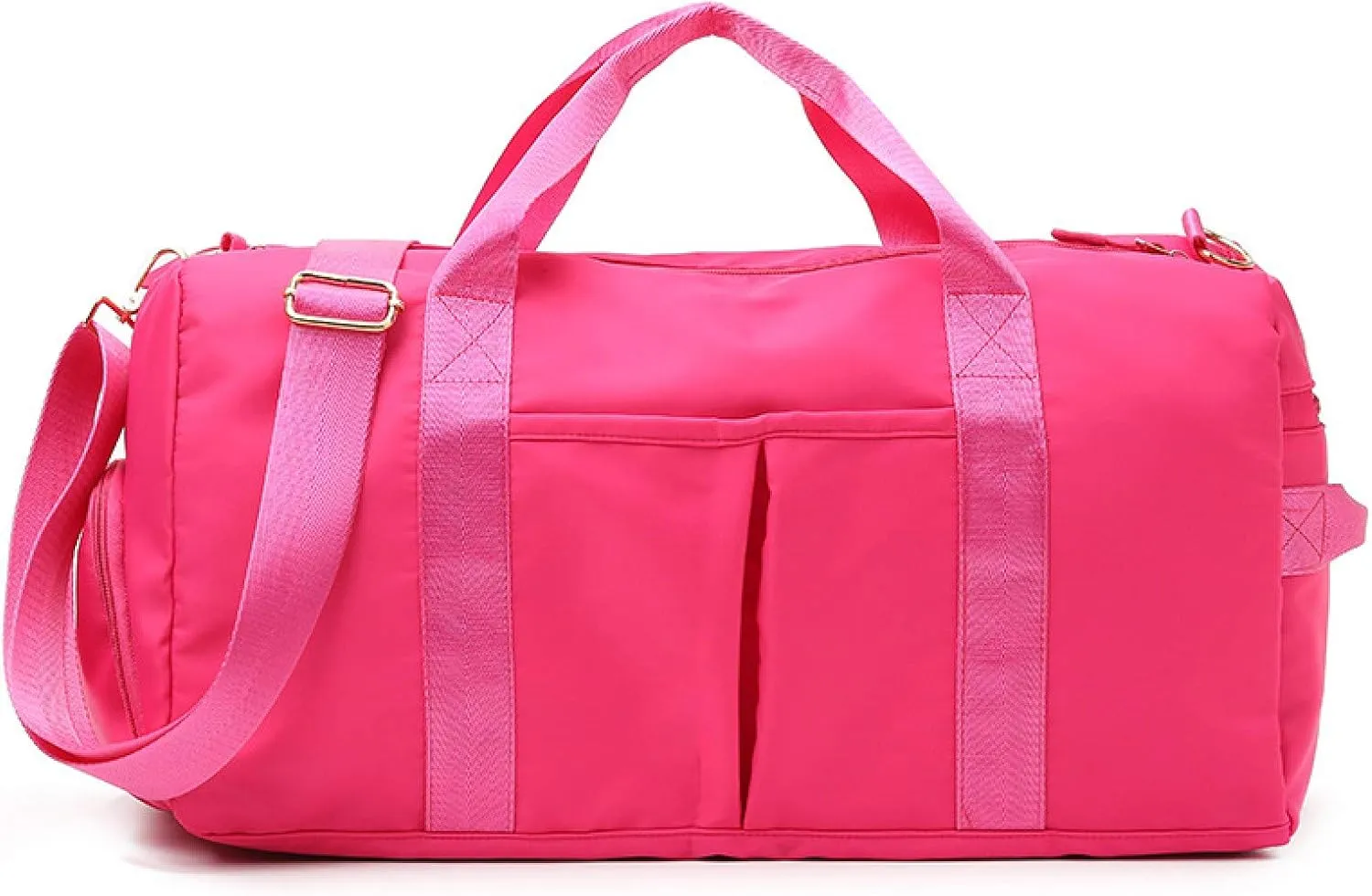 Sports Travel Duffel Bag with Wet Pocket & Shoes Compartment Water Resistant Weekender Bag for Women and Men red rose 20-35L