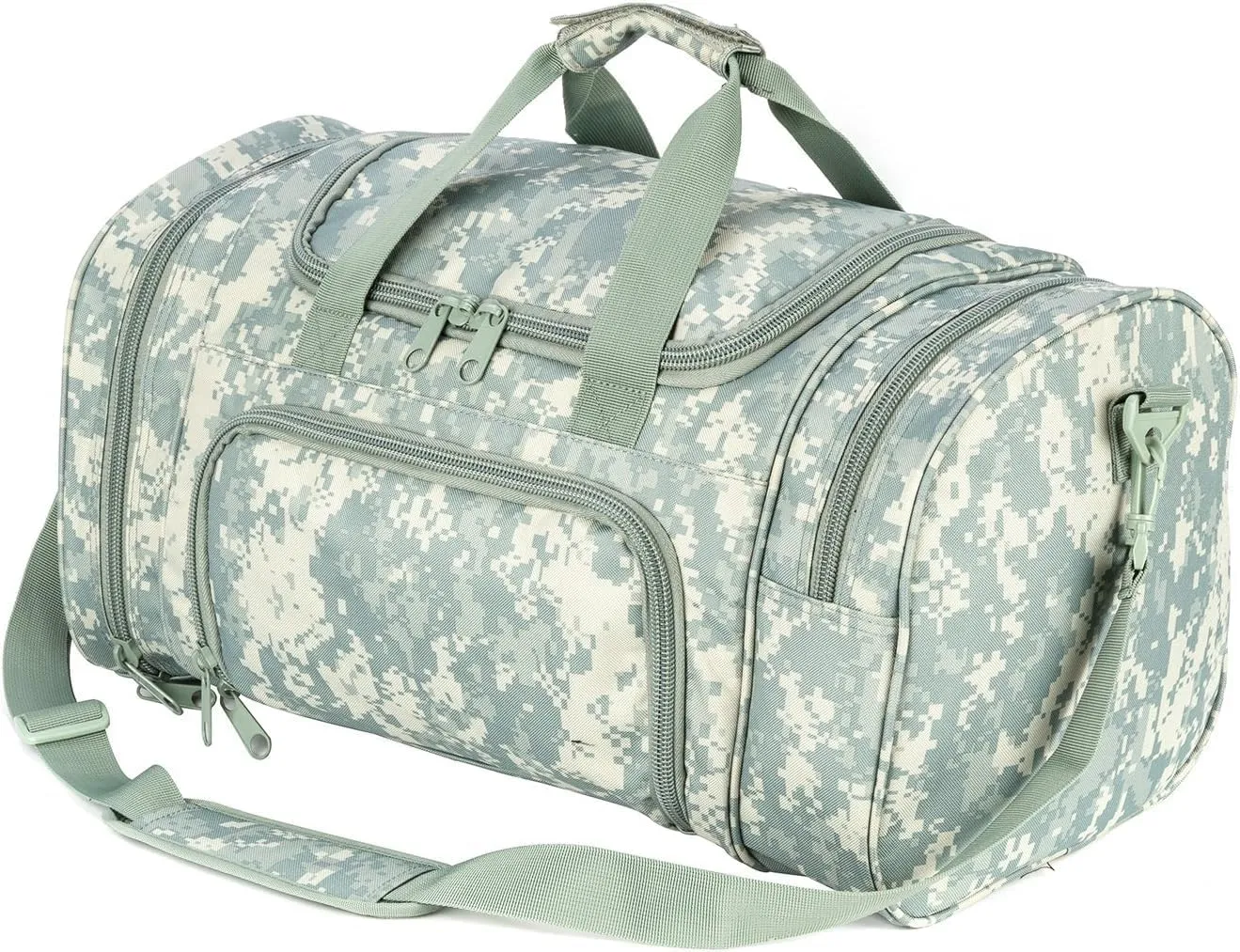Tactical Travel Duffle Bag with Shoes Compartment Weekender Bags Carry On Overnight Bag For Men and Women Gym Sports Tote Pocket, ACU