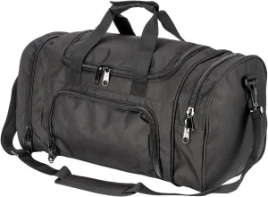 Tactical Travel Duffle Bag with Shoes Compartment Weekender Bags Carry On Overnight Bag For Men and Women Gym Sports Tote Pocket, Black