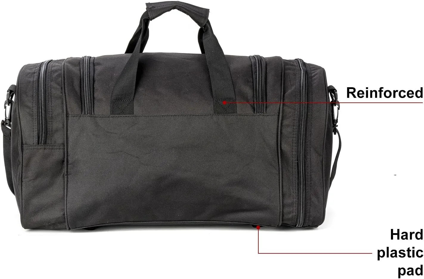 Tactical Travel Duffle Bag with Shoes Compartment Weekender Bags Carry On Overnight Bag For Men and Women Gym Sports Tote Pocket, Black