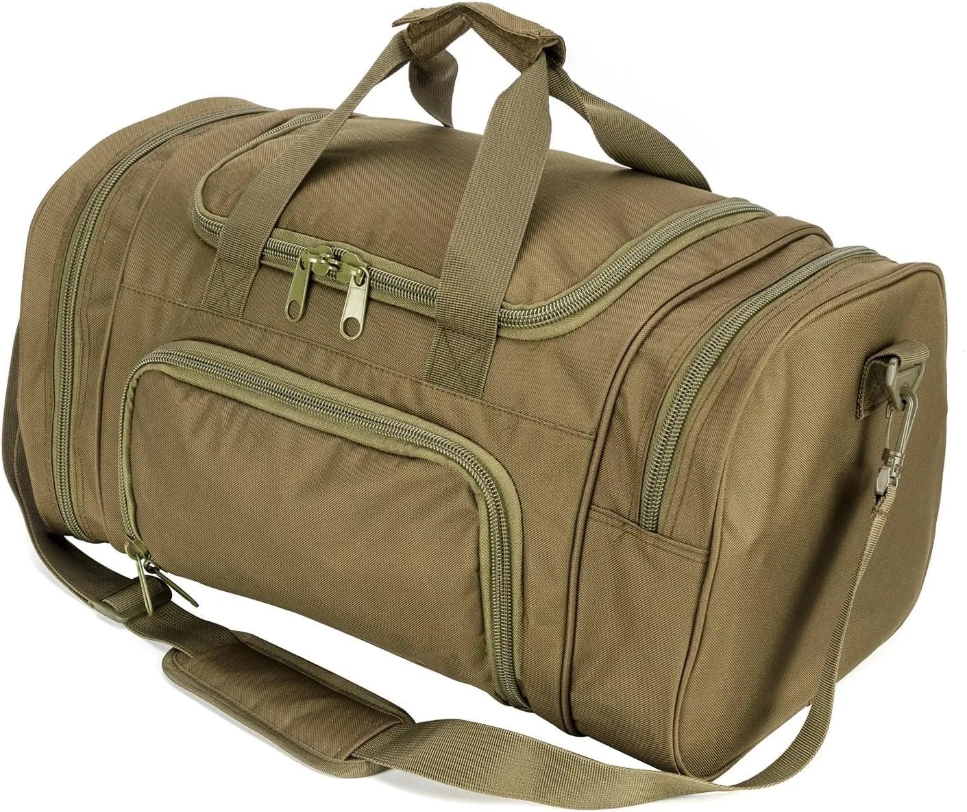 Tactical Travel Duffle Bag with Shoes Compartment Weekender Bags Carry On Overnight Bag For Men and Women Gym Sports Tote Pocket, Green