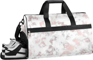 Texture Resistant Sports Gym Bag for Women Men Travel Duffel bag with Wet Pocket & Shoes Compartment Waterproof Weekender Bag 19.7"x9.9"x13"