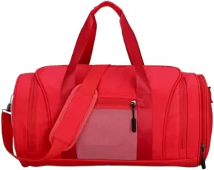 TOEWOE Sports Gym Bag, Travel Duffel Bag with Dry Wet Pocket & Shoes Compartment for Women and Men, Waterproof, Great for Travel, Outdoor, Sports, Fitness (Color : Red)