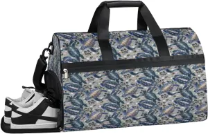 Turtle Funny Animal Gym Bag for Men Women Fitness Workout Sports Duffle Bag with Shoes Compartment Water Resistant Overnight Weekender Duffel Bag