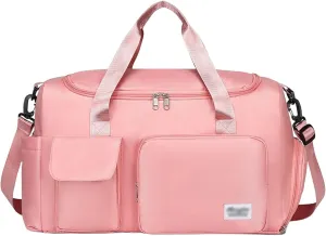 Waterproof Travel Duffel Bags, Gym Bag, Travel Totes, Weekender Overnight Bag with Wet Pocket And Shoes Compartment for Women Men,1