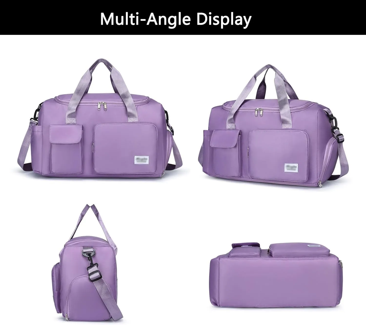 Waterproof Travel Duffel Bags, Gym Bag, Travel Totes, Weekender Overnight Bag with Wet Pocket And Shoes Compartment for Women Men,1