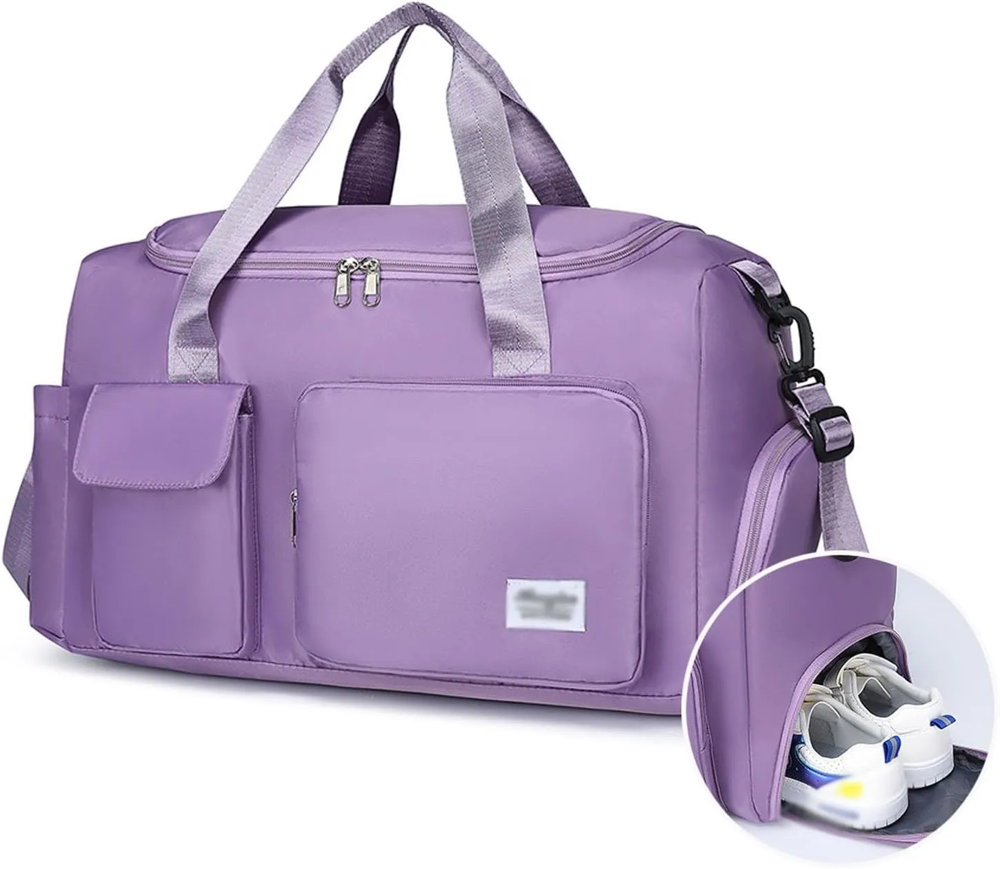Waterproof Travel Duffel Bags, Gym Bag, Travel Totes, Weekender Overnight Bag with Wet Pocket And Shoes Compartment for Women Men,1